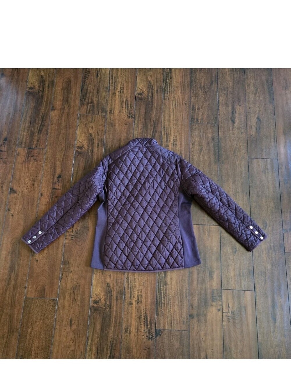 Barbour Yarrow Quilted Puffer Zip-Up Lightweight Black Cherry Jacket US Size 12 - Picture 7 of 16
